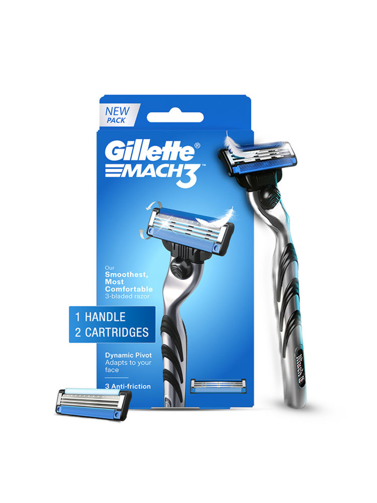 Gillette Mach 3 Shaving Razor + 2 Shaving Blade (Cartridge)