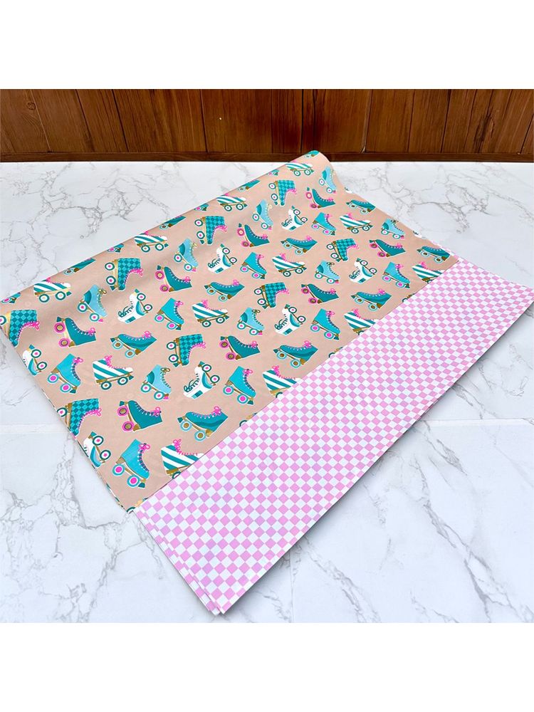 The Big Trove Dual Side Pink Check Gift Wrapping Paper (Pack of 5)-image-49