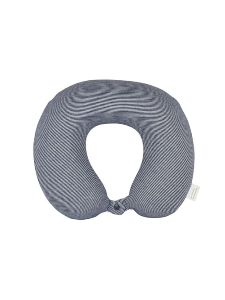 Premsons Cushy Travel Neck Pillow With 360-Degree Head Support White & Blue-picture-34