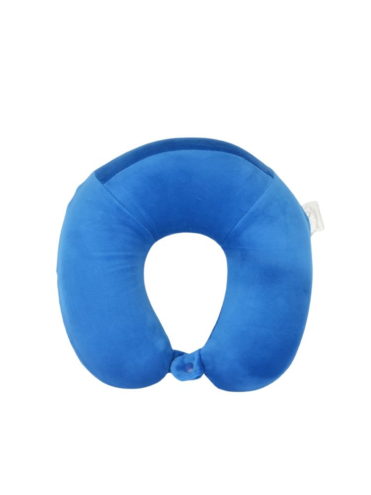Premsons Cushy Travel Neck Pillow With 360-Degree Head Support Zipper Closure, Blue-picture-1