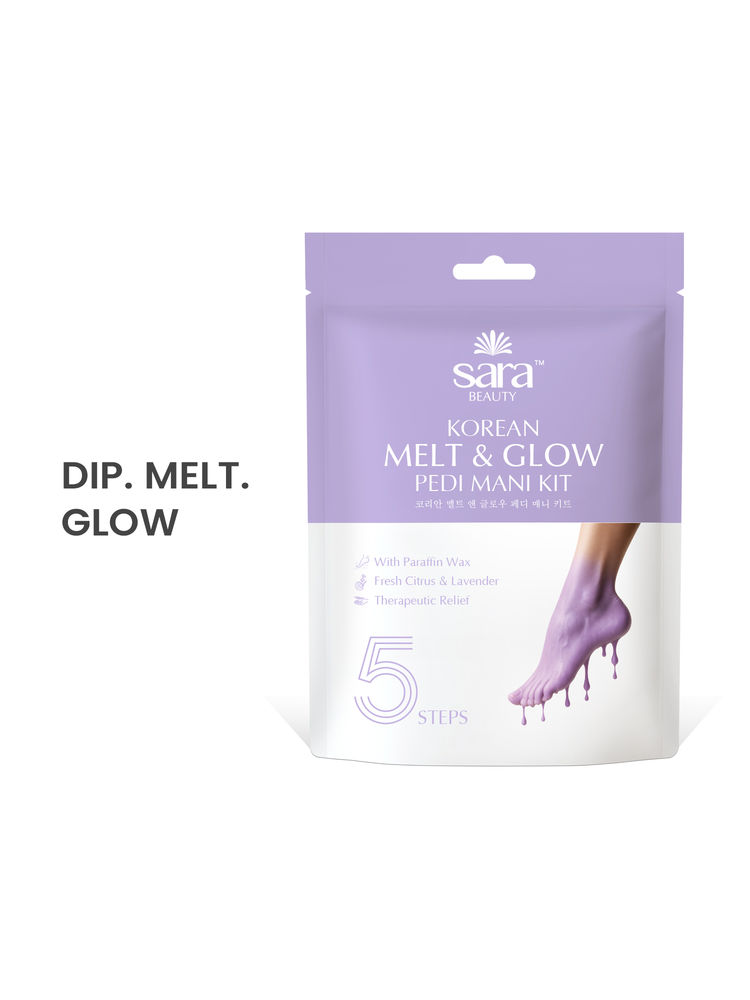 Sara Korean Melt & Glow Pedicure & Manicure Kit With Paraffin Wax Mask-picture-24