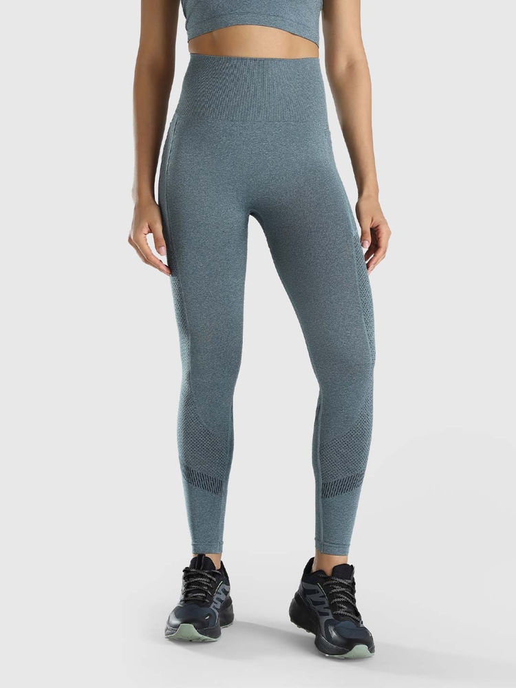 Musclemind Seamless Teal Leggings with Pockets-picture-19
