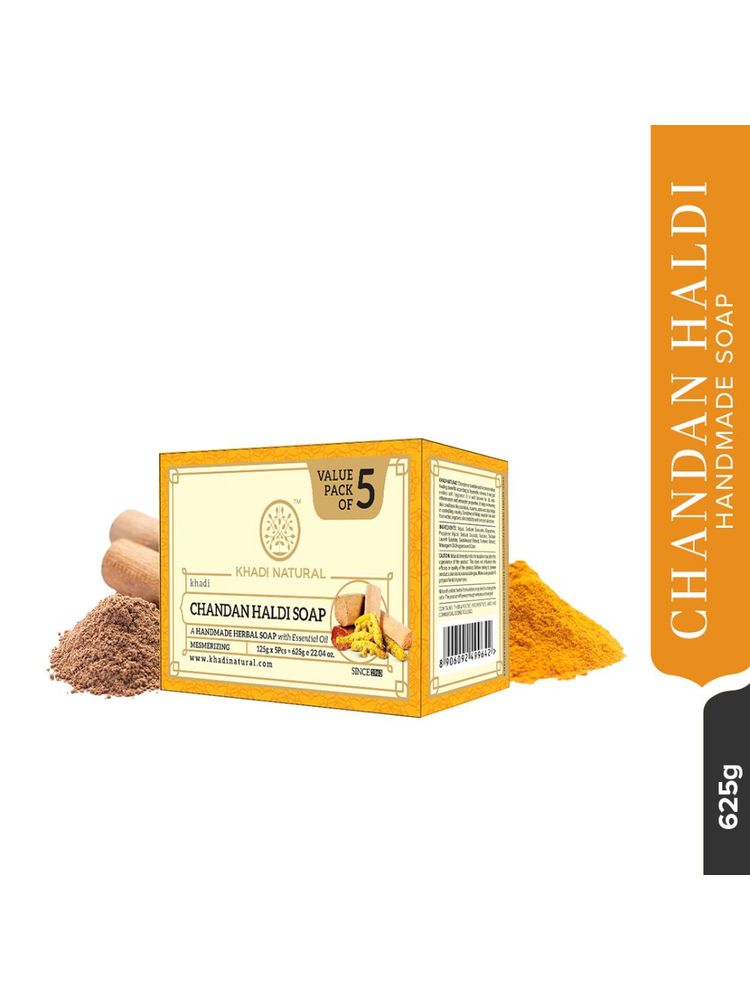 Khadi Natural Chandan Haldi Soap (Pack of 5)-picture-24
