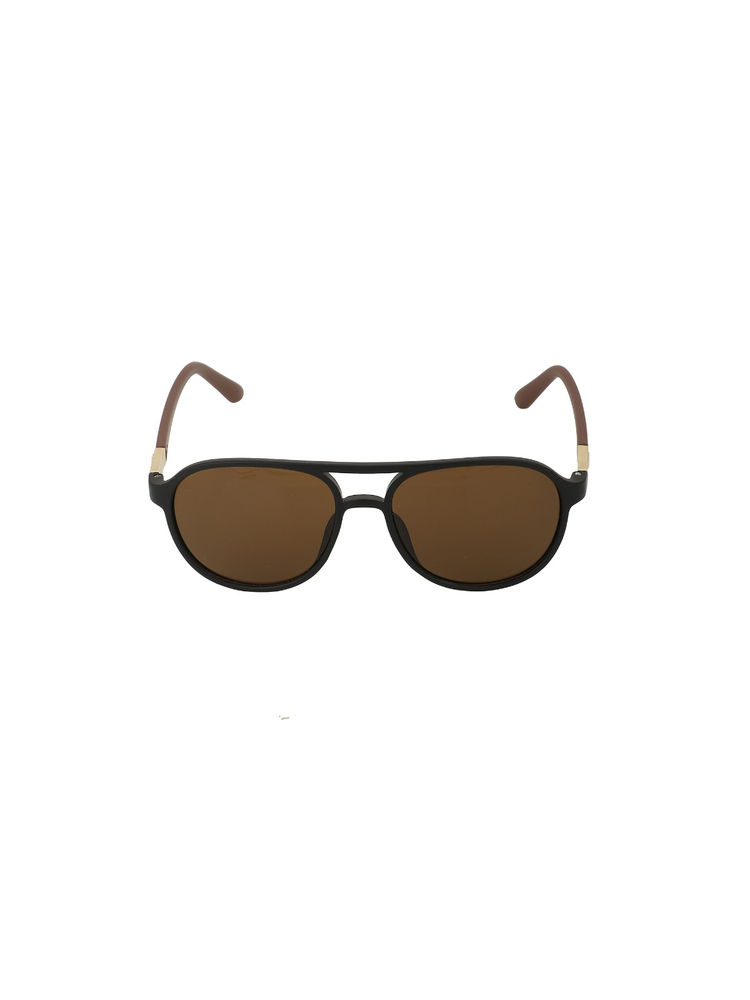 Carlton London Black with Brown Toned Rectangle Unisex Sunglass with UV Protected Lens (52)-image-15