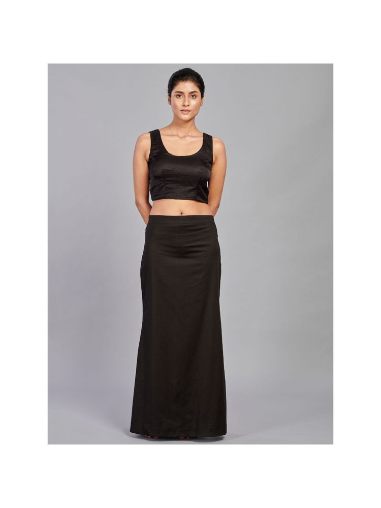 I AM BY DOLLYJAIN Cotton Lycra D'coat Black