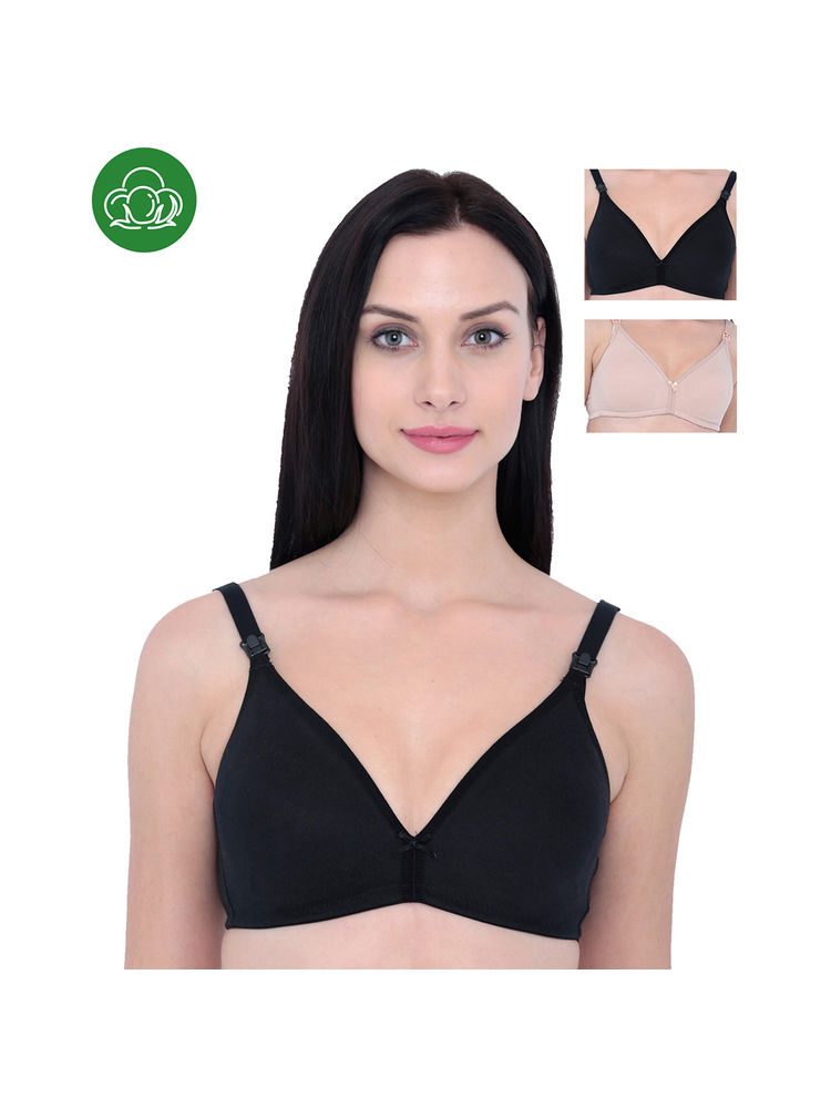 Inner Sense Organic Cotton Antimicrobial Nursing Bra Pack of 3 - Multi-Color-picture-10