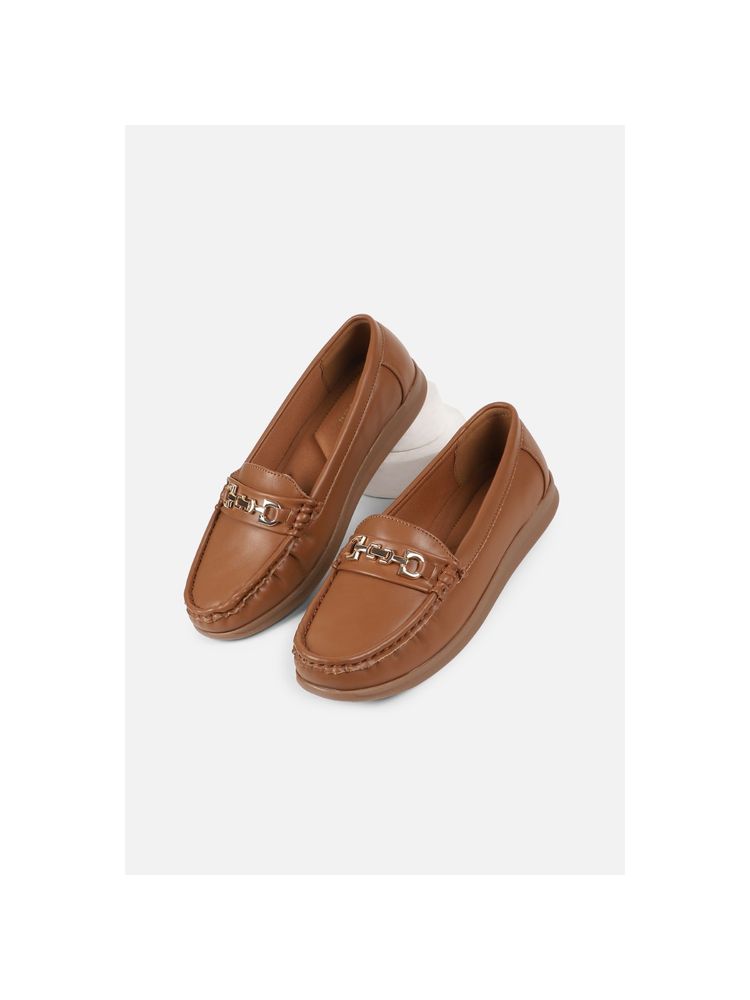 Van Heusen Women Brown Slip-On Loafers-picture-16