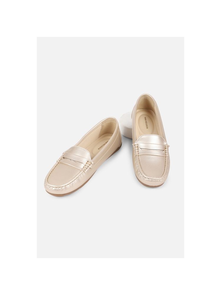 Van Heusen Women Gold Slip-On Loafers