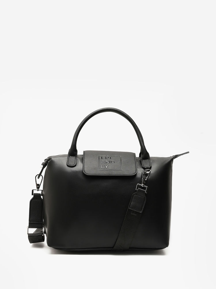 CARPISA ITALIA Olanka Women Black Handbag With Detachable Strap (M)-picture-10
