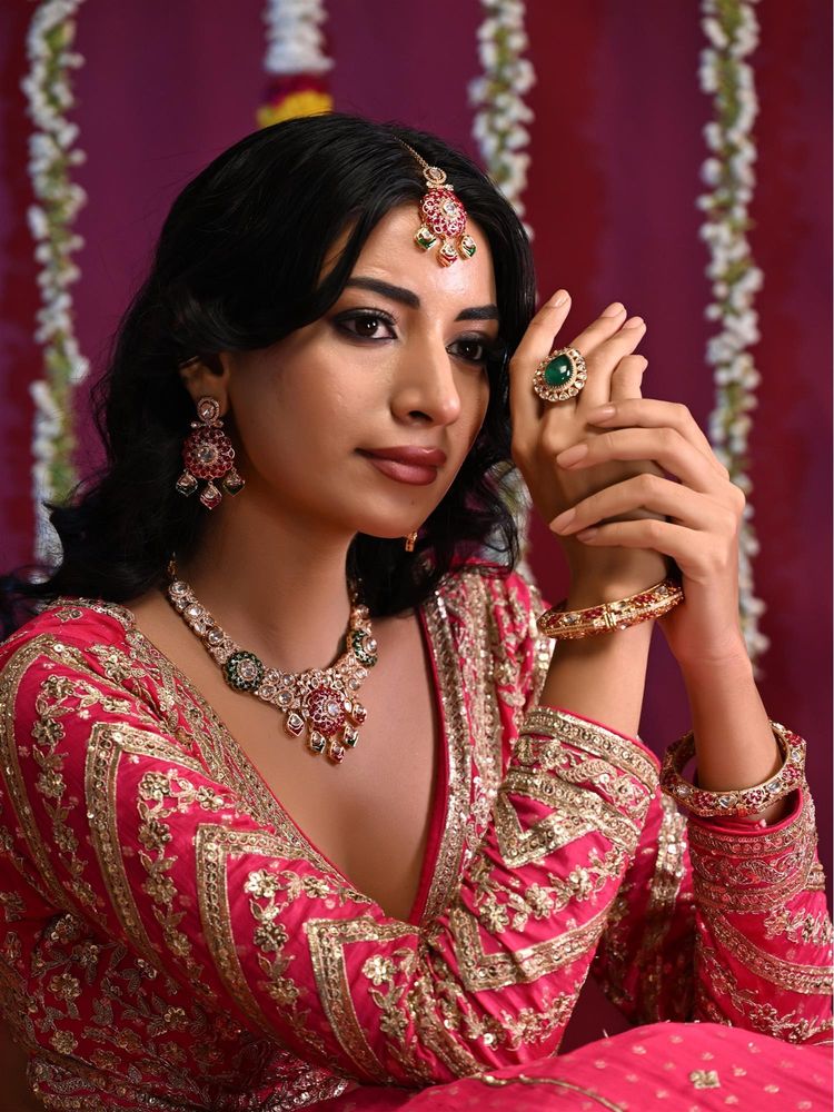 Ratnavali Jewels Gold Plated Bridal Kundan Jewellery Set-picture-20
