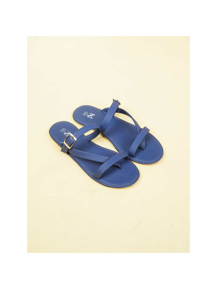 The Madras Trunk Women Blue Sandals-image-17
