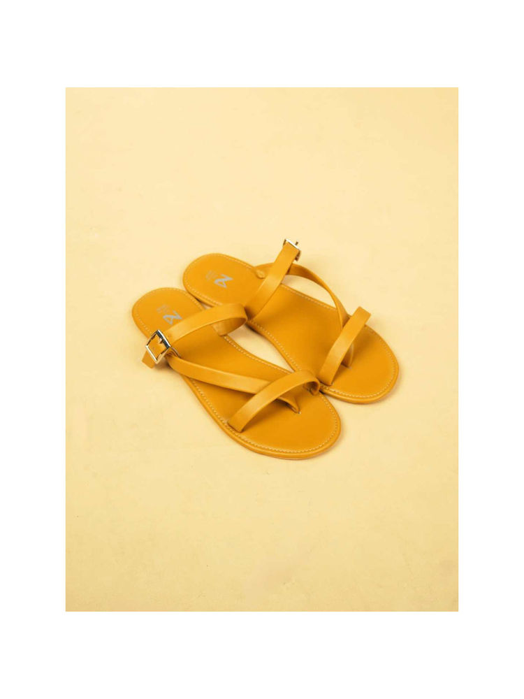 The Madras Trunk Women Yellow Sandals-picture-19
