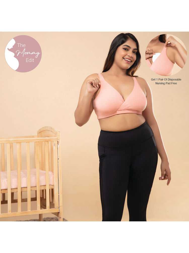 Nykd By Nykaa Mommy Slip-On Bra - Pink NYB129