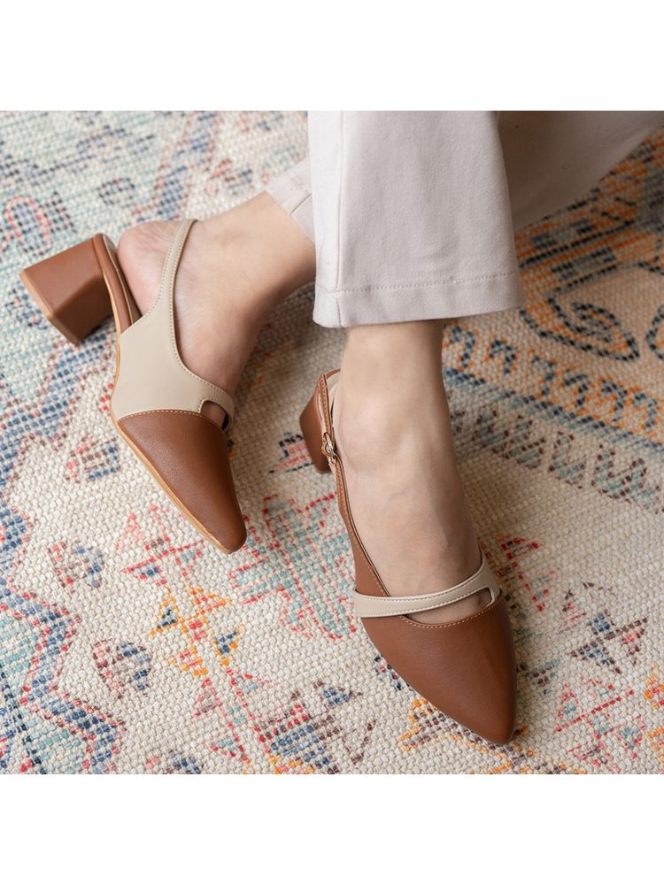 Coral Haze Women Inboxed Tan Heels-image-26