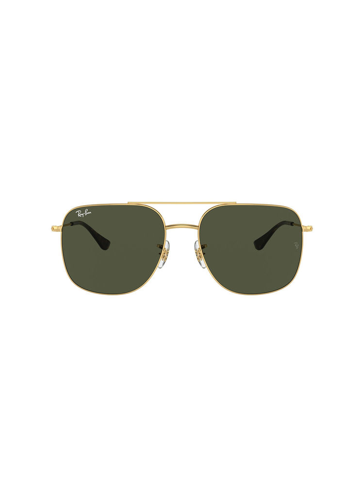 Ray-Ban Square Sunglasses With Gold Frame In Green Lens - 0Rb3722I (5.9)-image-35