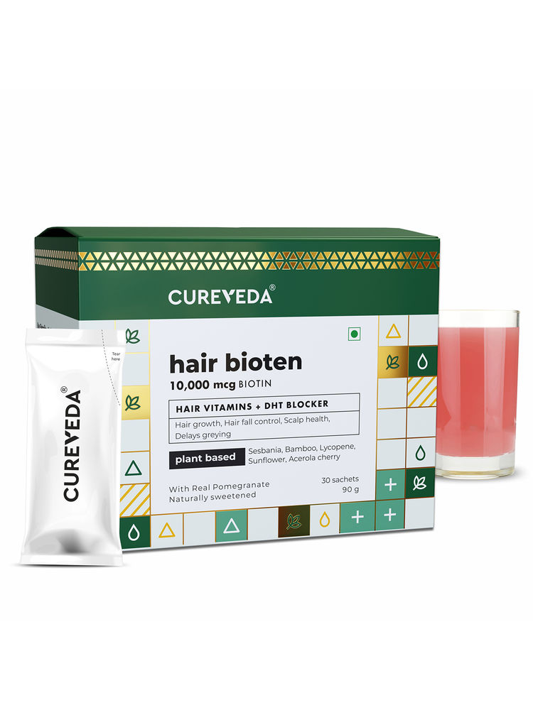 Cureveda Hair Bioten - Biotin 10,000 Mcg For Stronger & Shinier Hair-picture-13