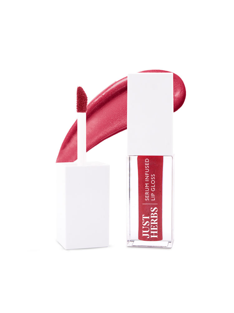 Just Herbs Serum Infused Lip Gloss, Cherry Blossom – Glossy Finish & Hydrating Feel