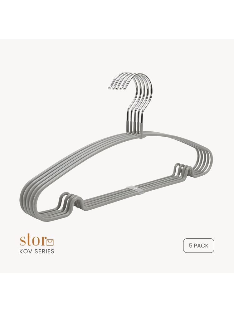 STOR Metal Shirt- Trouser Hanger- Ash Gray-image-6