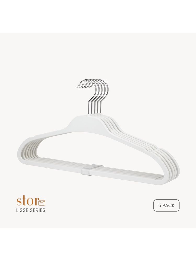 STOR Premium Rubberized Hangers- Ecru White-picture-40