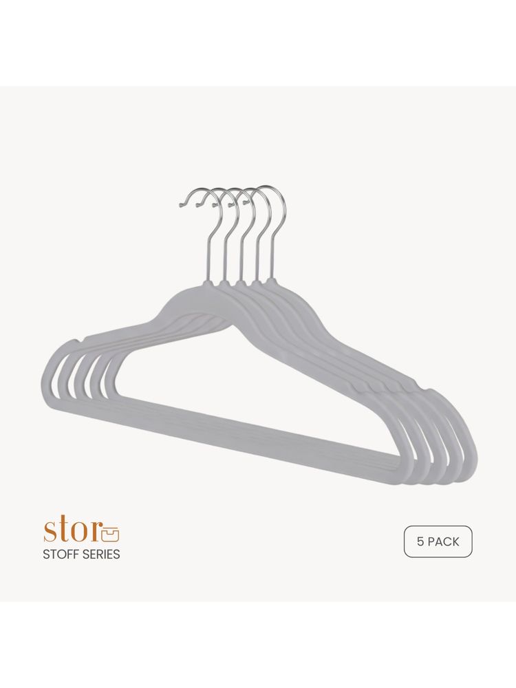 STOR Premium Velvet Hangers- Ash Gray-picture-19