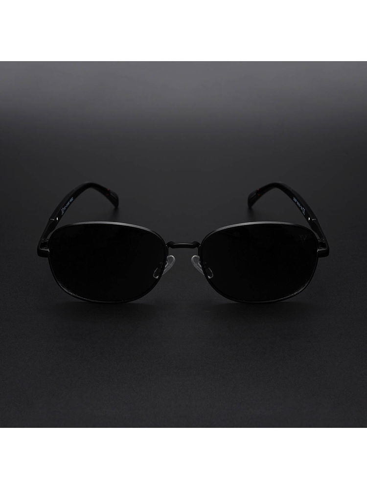 Voyage Unisex Black Lens Black Frame Oval Sunglasses - MG5847-picture-19