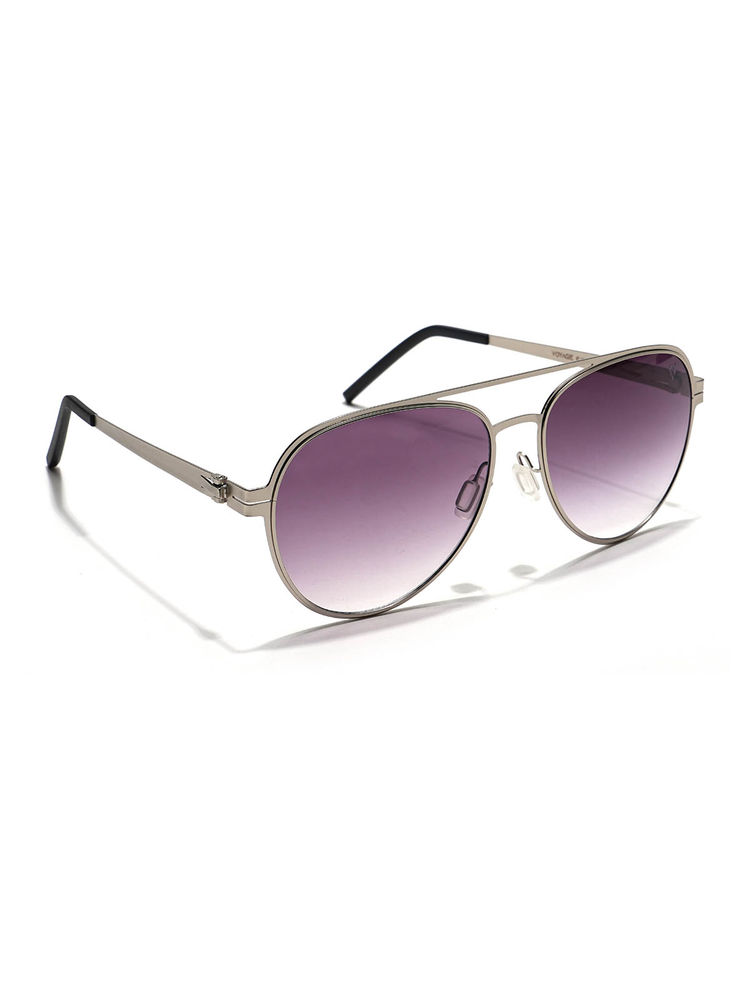Voyage Unisex Purple Lens Silver Frame Aviator Sunglasses - MG5607-picture-19