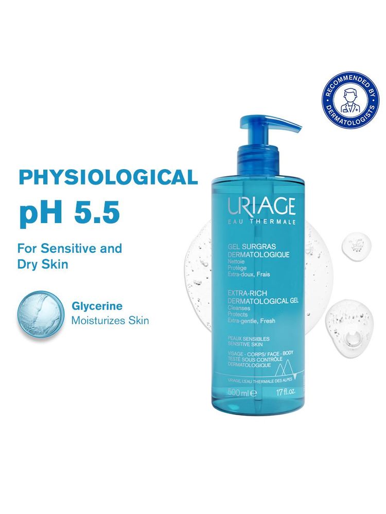 Uriage Extra-Rich Dermatological Face & Body Wash Shower gel for Sensitive Skin Healthy pH 5.5-picture-18