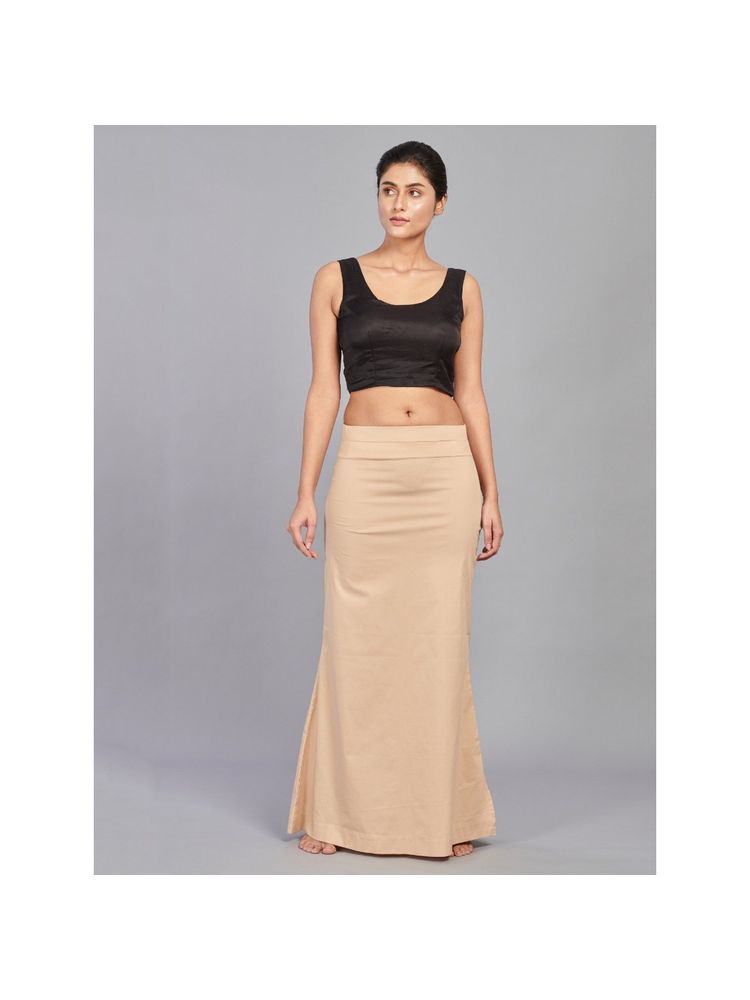 I AM BY DOLLYJAIN Cotton Lycra D'coat Beige-picture-33