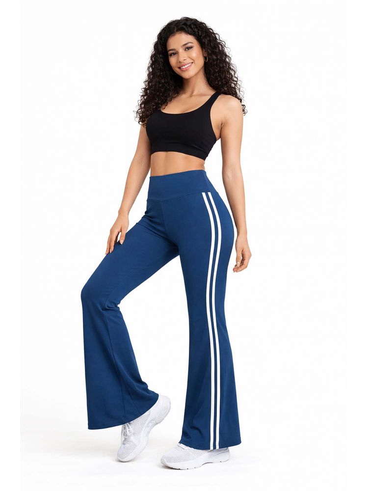 Rock Paper Scissors Bootcut Gym Blue Tights-picture-21
