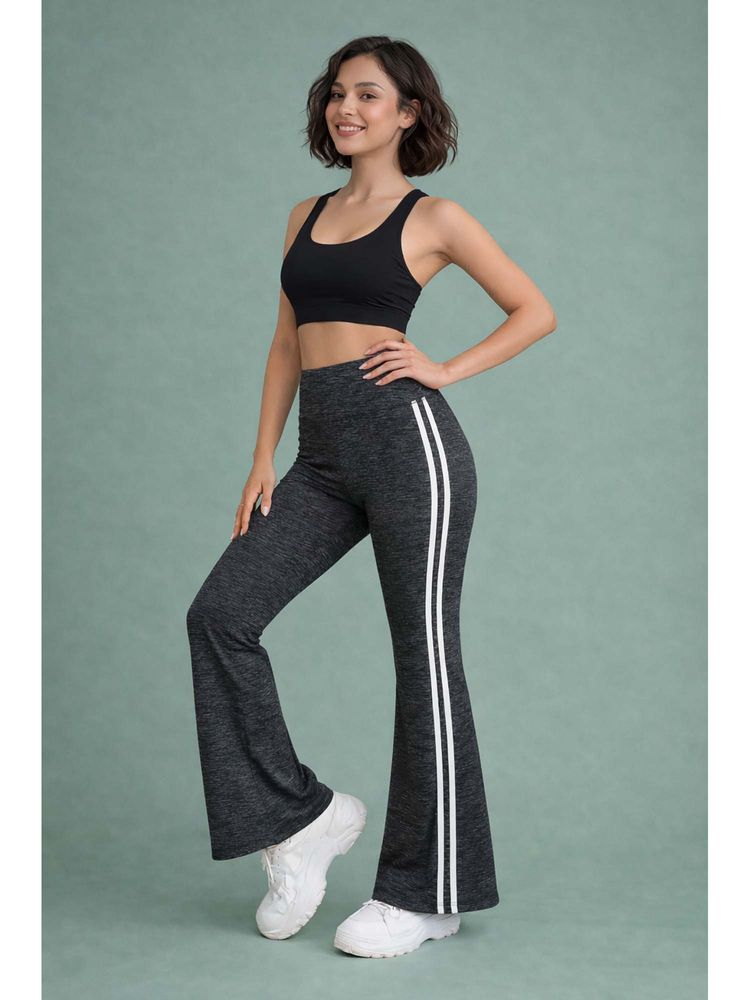 Rock Paper Scissors Bootcut Gym Black Tights-picture-14