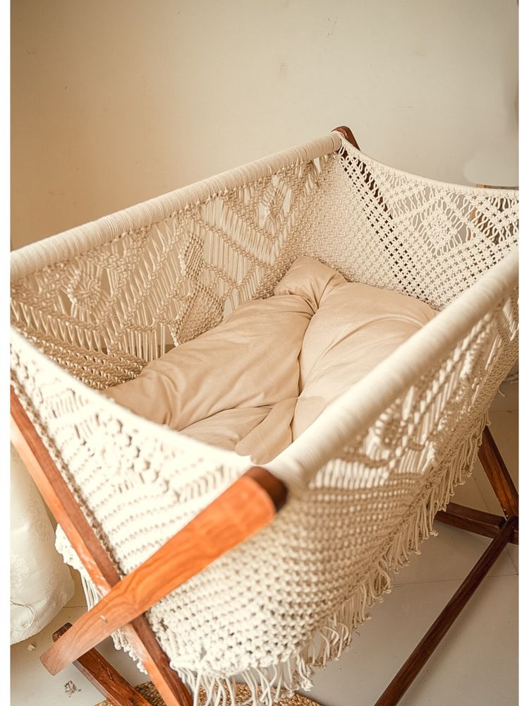 Karighar Handcrafted Wooden Baby Paalna Cradle-picture-28