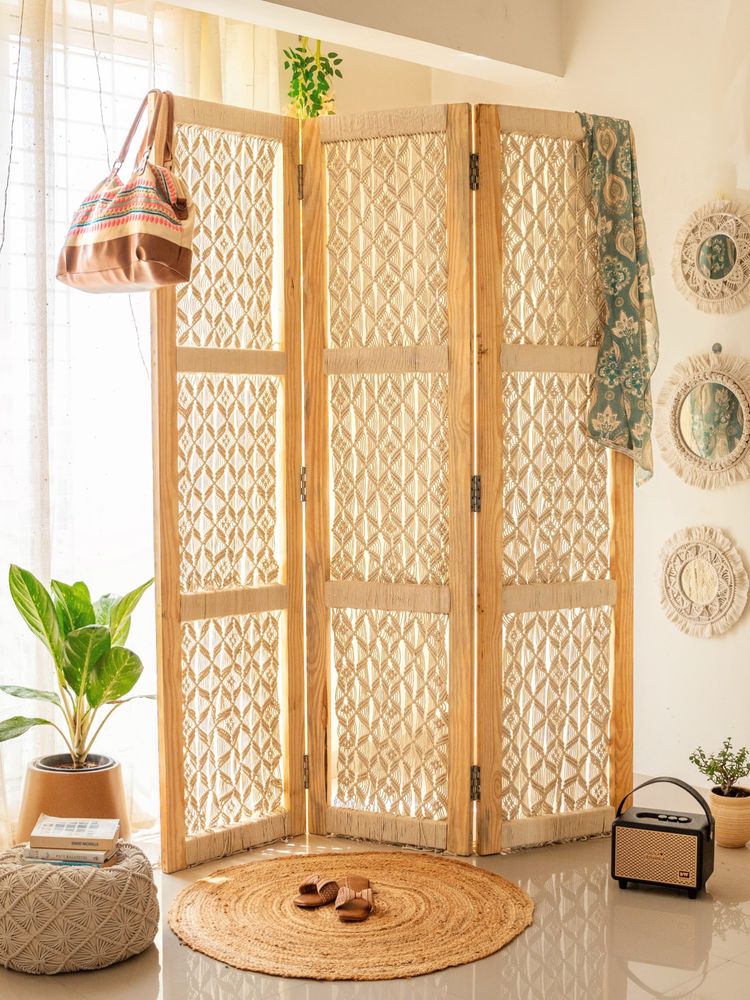 Karighar Woodknot Folding Screen And Divider-picture-23