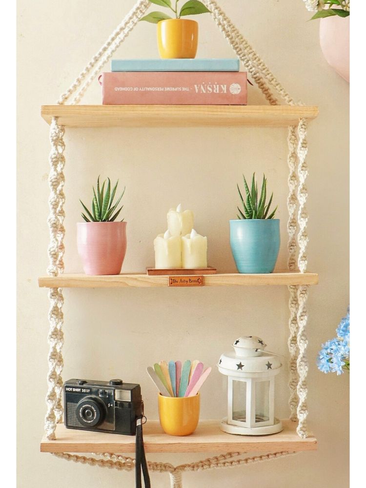 Karighar Boho 3 Layered Floating Shelf-picture-13