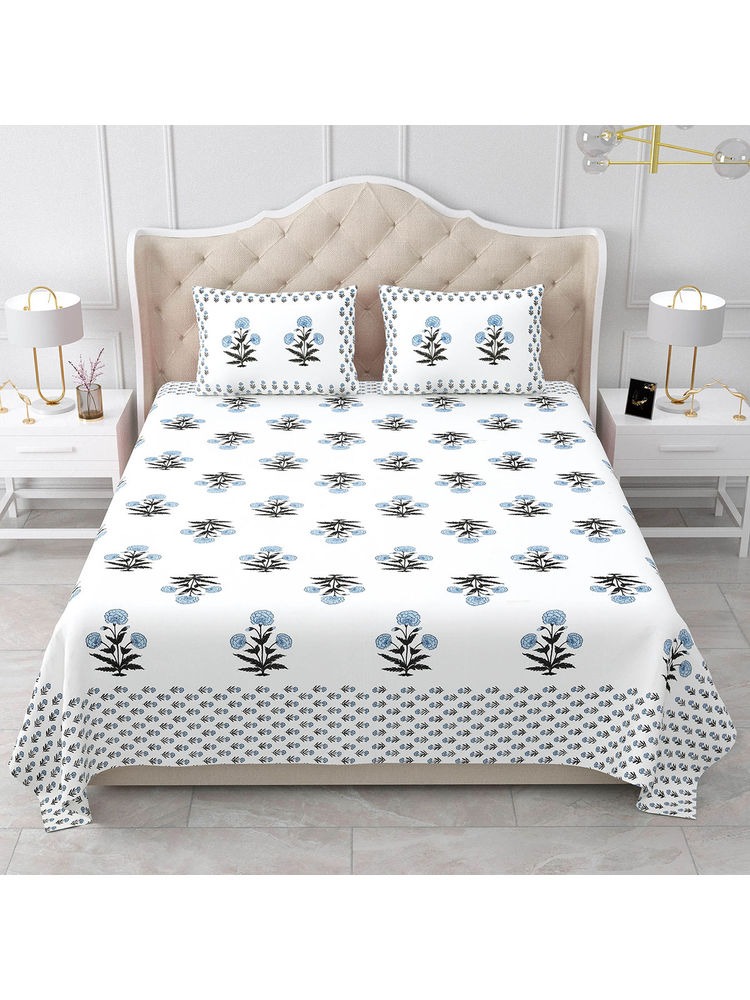 Bella Casa Motifs Printed Cotton Blue & White Heritage Collection (King)-image-1