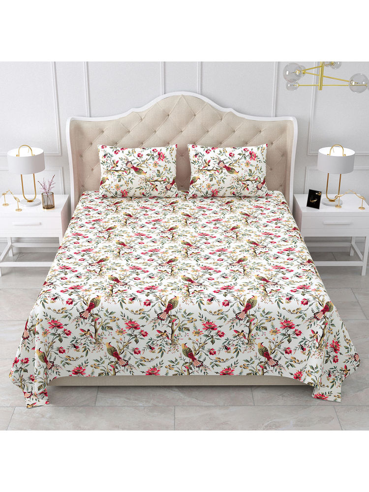 Bella Casa Floral Cotton Double King Design Multi Colour - Snow Petals Collection-picture-14