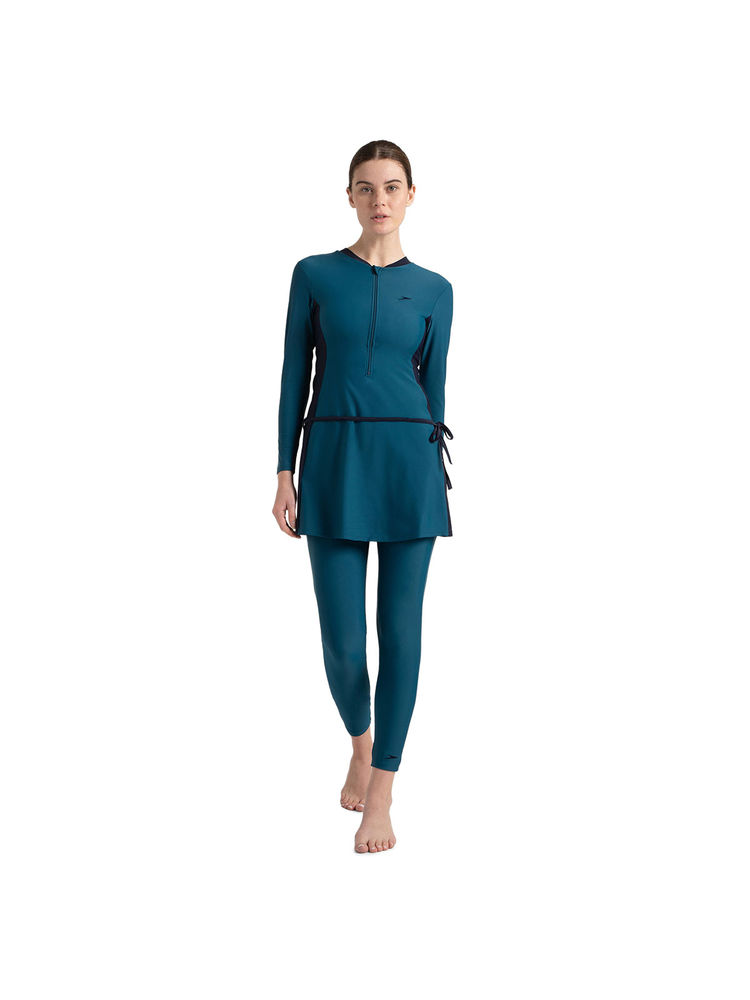 Speedo Women's Endurance10 Two Piece Full Body Suit Swimwear - Dark Teal & True Navy-picture-12