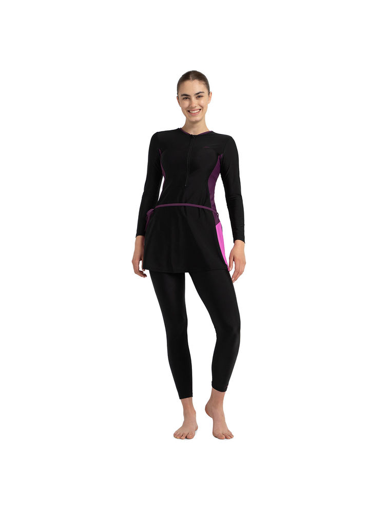 Speedo Womens Endurance10 Two Piece Closedback Full Body Suit - Black-picture-15