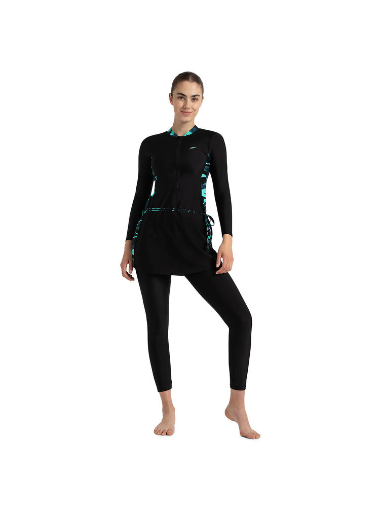 Speedo Womens Endurance10 Two Piece Closedback Full Body Suit - Black-picture-16