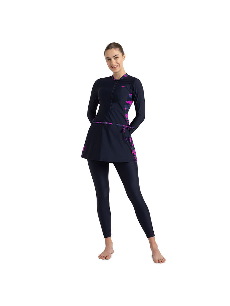 Speedo Women's Endurance10 Two Piece Closedback Full Body Suit - True Navy, Hapuna Blue & Diva-image-12