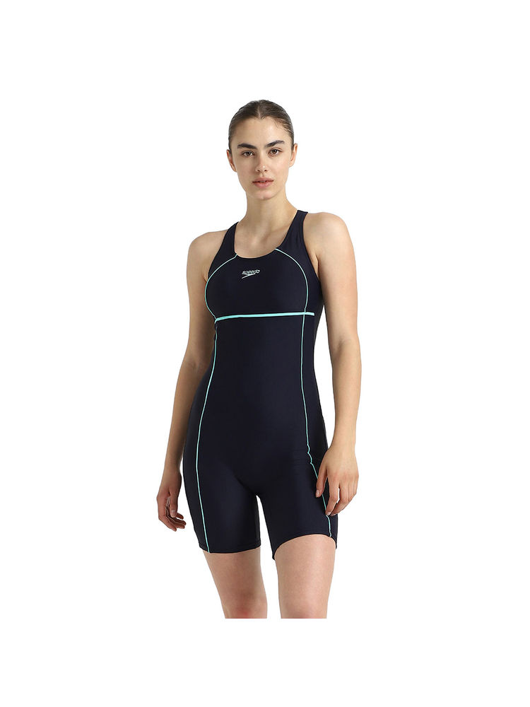 Speedo Women's Endurance10 Classic Racerback Legsuit - True Navy & Arctic Glass-image-34