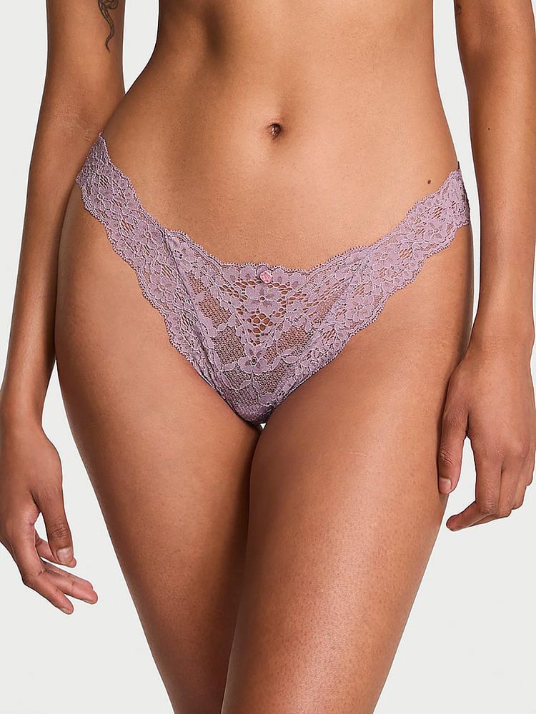 Victoria's Secret Dream Angels Lace Brazilian Panty Pink-image-36
