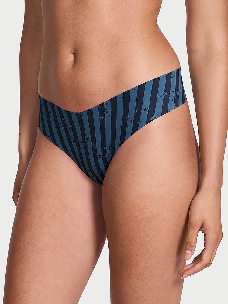 Victoria's Secret No-Show Thong Panty Blue-image-46