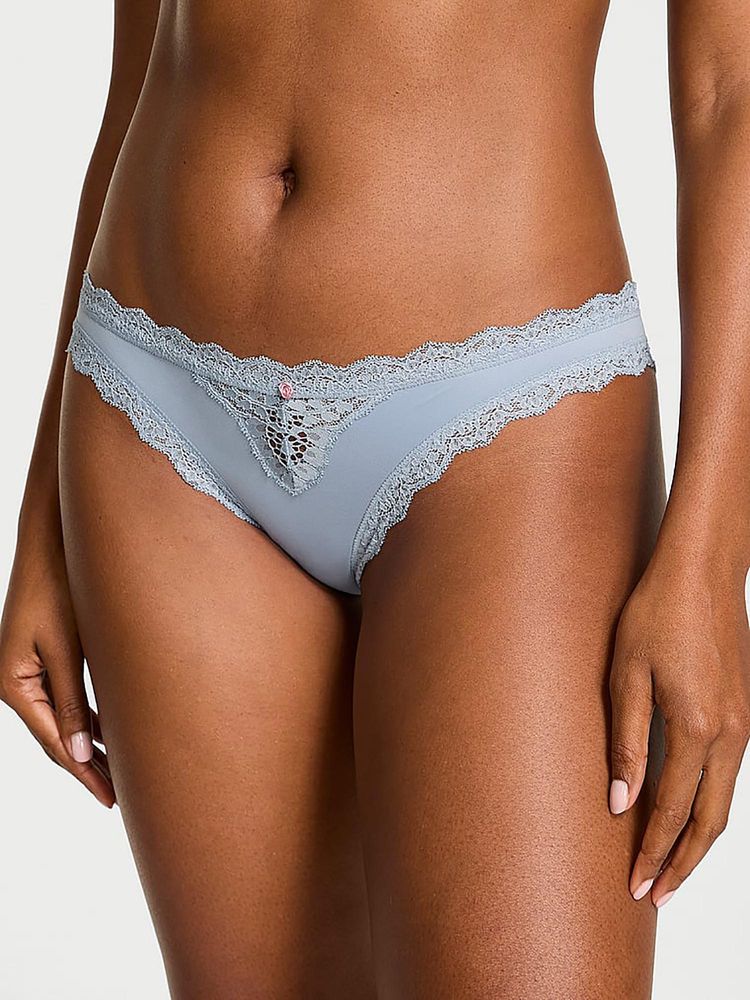 Victoria's Secret Dream Angels Lace-Trim Bikini Panty Blue-image-34