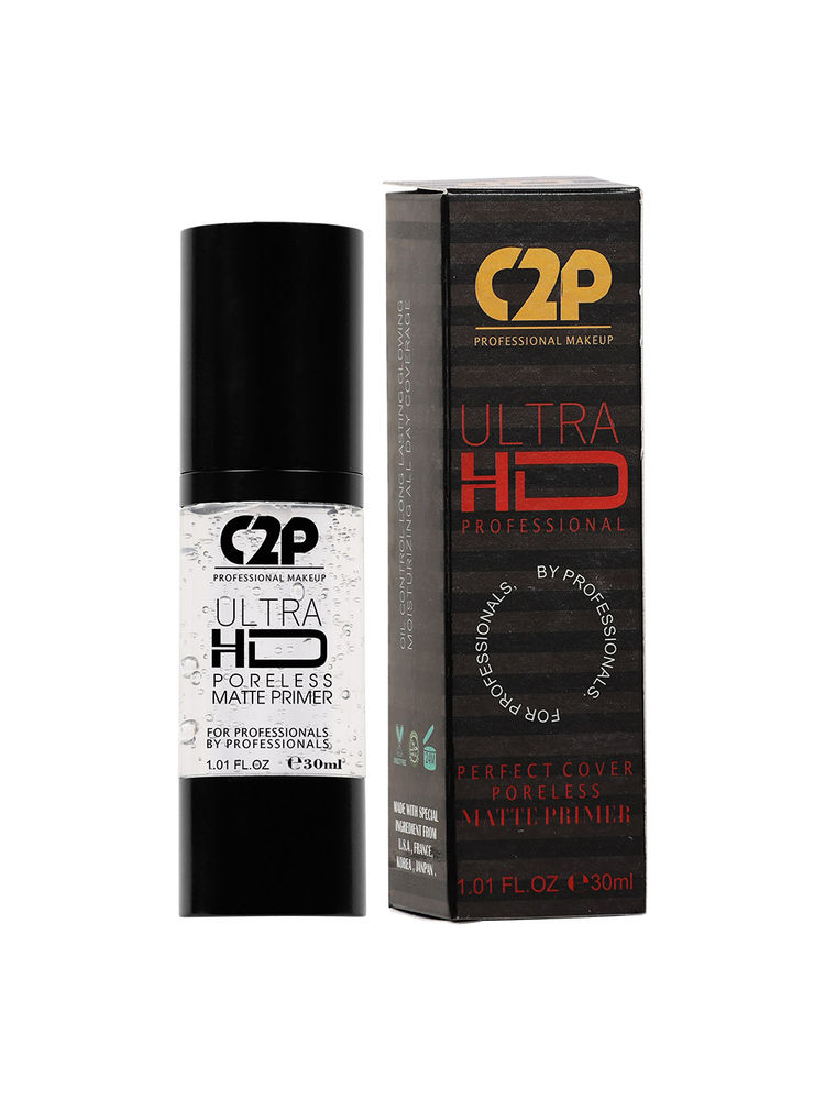 C2P Pro Ultra HD Poreless Peach Matte Highlighting Pre Base Primer Absorbs Oil and Hydrates Skin-image-13