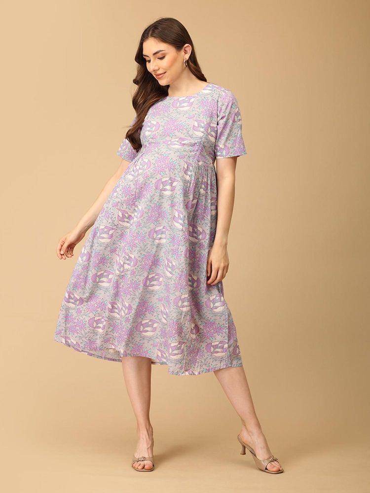The Mom Store Blooms Maternity And Nursing Dress-image-41