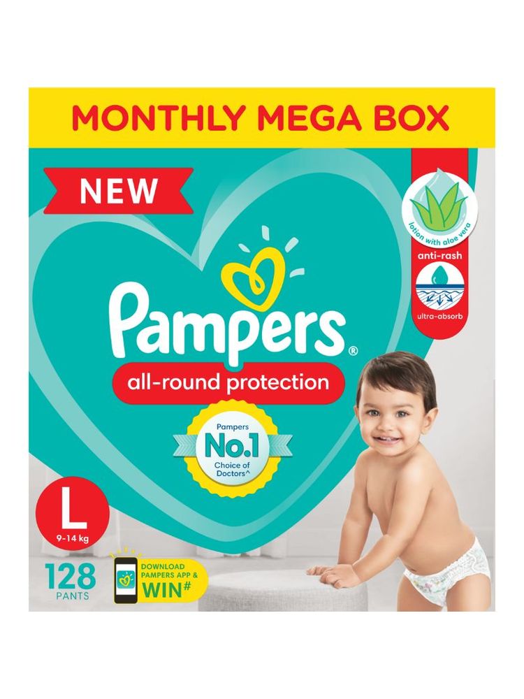 Pampers All Round Protection Pants, Large Size Baby Diapers