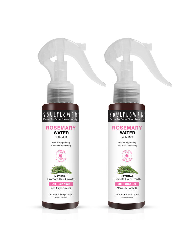 Soulflower Rosemary Water Hair Spray - Pack Of 2