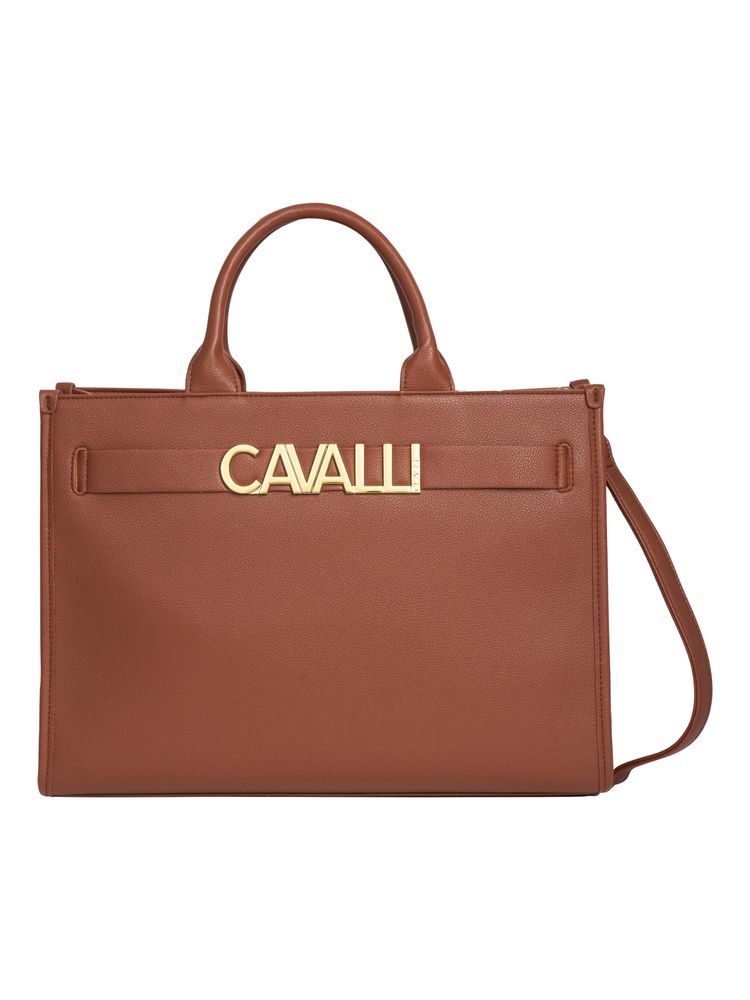 Cavalli Class Brown Synthetic Cloe Tote Bag with Detachable Strap-picture-1