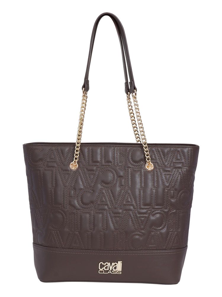 Cavalli Class Brown Synthetic Maria Tote Bag-picture-0