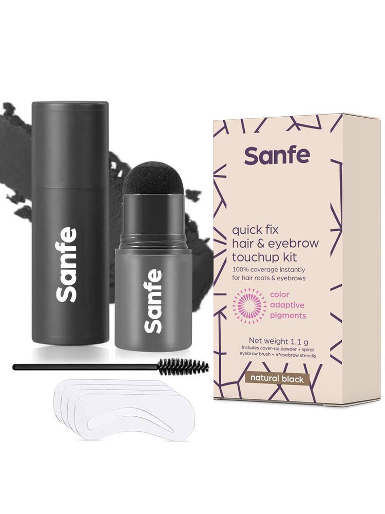 Sanfe Quick Fix Hair & Eyerbrow Touch Up Kit - Black-image-7
